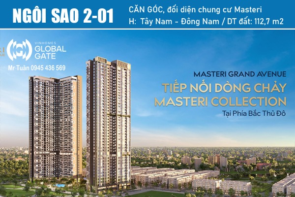 NGÔI SAO 2-01  LIỀN KỀ GÓC - ĐỐI DIỆN CHUNG CƯ MASTERI